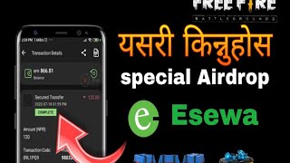 how to buy special airdrop in free fire by esewa || How to buy special airdrop in nepal