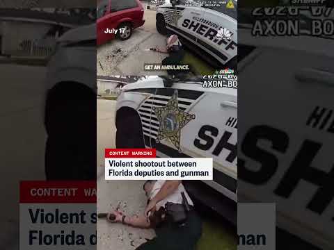 Violent shootout between Florida deputies and gunman