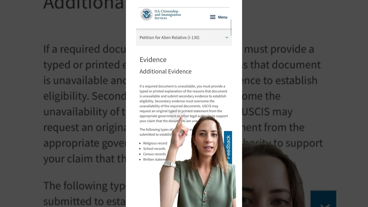Official statement, religious record, school record, census record.. is this evidence REQUIRED?