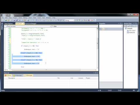 Visual Basic Tutorial 4 - If Statements and Comparison and Logical Operators