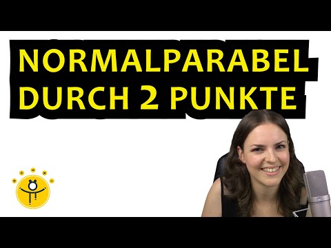 PARABELGLEICHUNG aufstellen mit 2 Punkten – Normalparabel