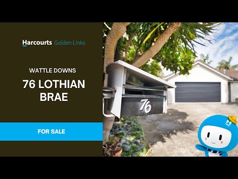 76 Lothian Brae, Wattle Downs, Manukau City, 4 ਕਮਰੇ, 2 ਬਾਥਰੂਮ, House