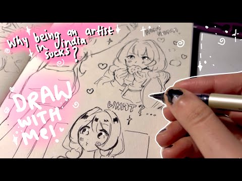 Why being an artist in INDIA kinda SUCKS? 😭💖✨|| Draw with me!