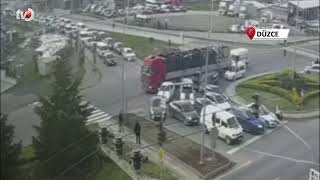 Otomobilin Çarptığı Bisikletli Ağır Yaralandı; Kaza Anı Kamerada