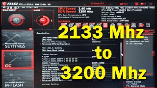 How to change RAM Speed from Bios | Enable XMP (MSI Motherboard & Corsair RAM)