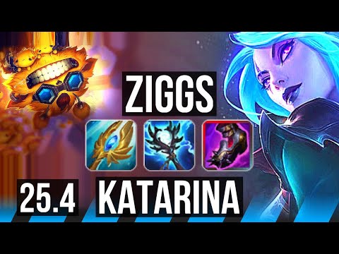 ZIGGS vs KATARINA (MID) | EUW Diamond | 25.4