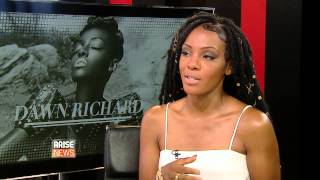 Music artist Dawn Richard speaking to Showbiz Weekly