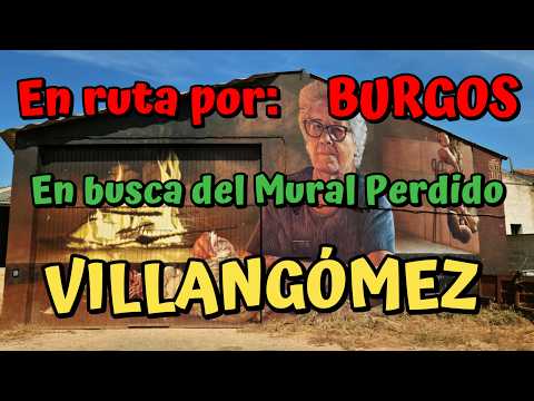 VILLANGÓMEZ🚐 En autocaravana por Burgos💧 El curioso PUENTE SIN RÍO y sus 🎨 Murales Gigantes