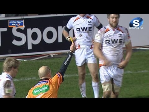 Ashley Beck Yellow yields Edinburgh penalty - Edinburgh v Ospreys 28th February 2014