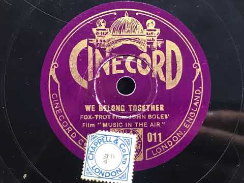 We Belong Together + Cinecord Announcements - Sydney Lipton And His Grosvenor House Band