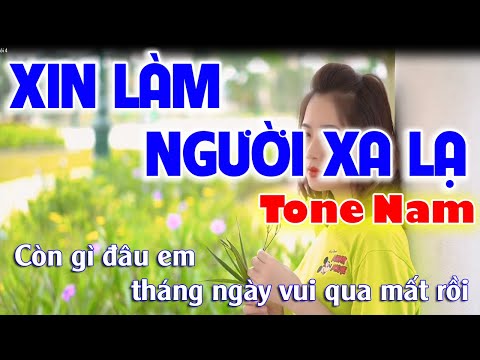 Xin Làm Người Xa Lạ Karaoke Nhạc Sống Tone Nam ( D#m ) - Tình Trần Organ