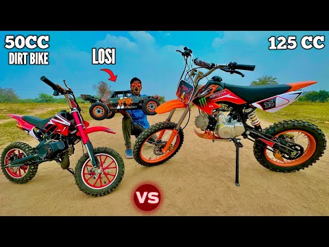 RC Losi DBXLE-E Vs 125cc Dirt Bike Vs 50cc Dirt Bike - Chatpat toy tv