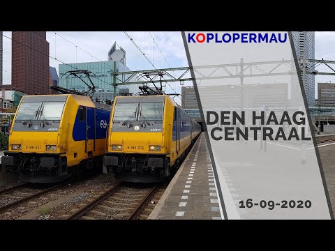 Treinen op station Den Haag Centraal - 16 september 2020