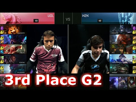 UOL vs H2K Game 2 for 3rd Place S6 EU LCS Summer 2016 PlayOffs | Unicorns of Love vs H2K Gaming G2