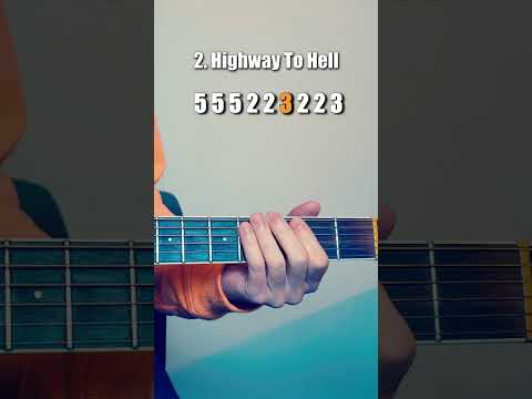 Highway To Hell (AC/DC) on ONE STRING #guitar #tutorial #beginners