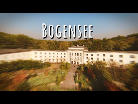 Vergessene Orte Lost Places Bogensee Goebbelsschen Blockhütte Germany from above 4K