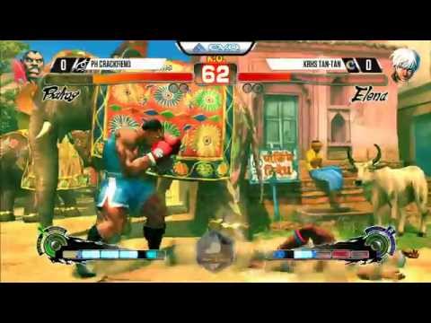 PH Crackfiend (Balrog) vs Krhs Tan-Tan (Elena) - EVO 2015 USF4 Pools - 720p/60fps
