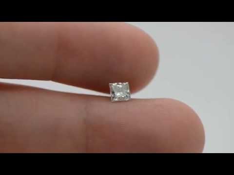 8P051TR25 Princess Shape 0.56 Carat D color SI3 Natural loose diamond. Certified by EGL