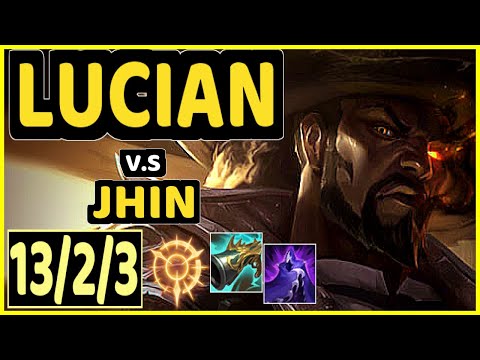 YUUKI60 (LUCIAN) vs JHIN - QUADRAKILL 13/2/3 KDA BOTTOM ADC GAMEPLAY - EUW Ranked DIAMOND