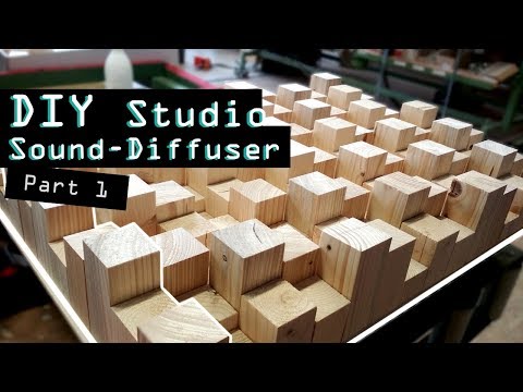 How to build a Sound Diffuser out of Wood - DIY Studio  Part 1