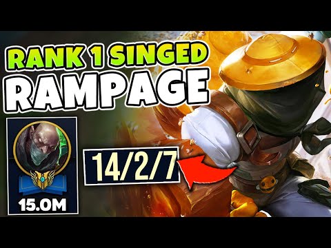 WHEN A 15 MILLION MASTERY POINT SINGED CATCHES FIRE IN RANKED! - League of Legends