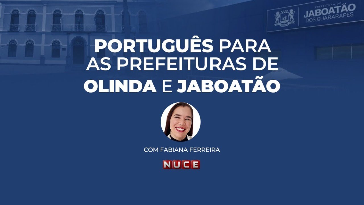 Concursos Jaboatão e Olinda: Português com Fabiana Ferreira