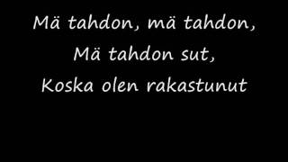 Eppu Normaali - Tahdon sut (sanoilla)