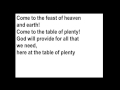 Table Of Plenty