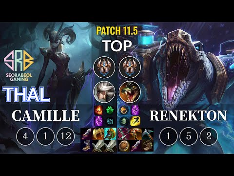 SRB Thal Camille vs Renekton Top - KR Patch 11.5