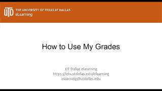 How to Use My Grades