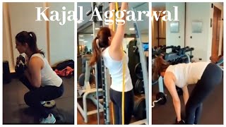 Hot Kajal Aggarwal  in workout video Kajal Aggarwa