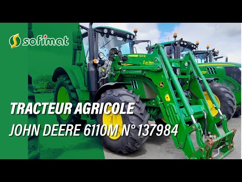 vidéo sofimat occasion tracteur John Deere 6110m - n° 137984