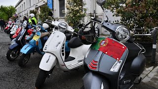 Vespa enthusiasts gather in Tuscany