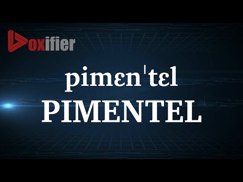 How to Pronunce Pimentel in English - Voxifier.com