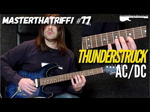 Thunderstruck by AC/DC - Riff Guitar Lesson w/TAB - MasterThatRiff! 77