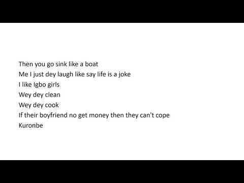 Burna Boy - Odogwu  (lyrics)