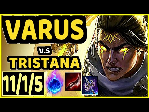 NOMANZ (VARUS) vs TRISTANA - 11/1/5 KDA BOTTOM ADC GAMEPLAY - EUW Ranked GRANDMASTER