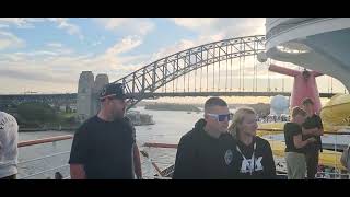 Carnival cruise sail away view Sydney