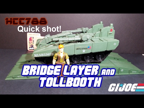HCC788 quick shot! 1985 BRIDGE LAYER and TOLLBOOTH- Vintage G.I. Joe toy!