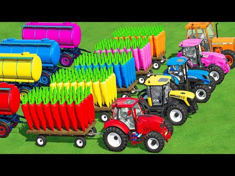 TRANSPORTING FIVE COLOR RANGE ROVER, ROLLS ROYCE, LIZARD, PROTECTOR, LINCOLN! - Farming Simulator 22