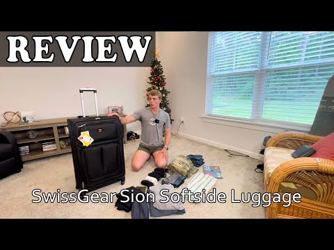 SWISSGEAR Sion Large Checked Spinner Luggage, Softside Expandable, Lightweight Suitcase, Regatta, 30-Inch video review thumbnail