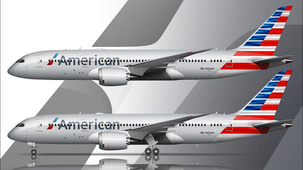 How to draw the American Airlines Livery (time lapse demo)