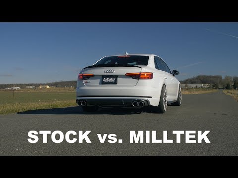 Audi B9 S4 Milltek Catback Exhaust Sound (vs. Stock)