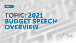 2021 Budget Speech Overview