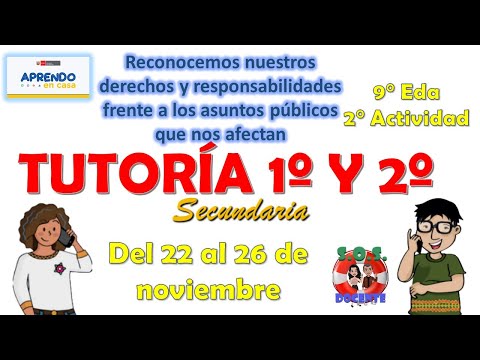 ⚠️TUTORÍA 1-2 SEC 2°Act 9°EDA⚠️Reconocemos nuestros derechos y responsabilidades en asuntos públicos