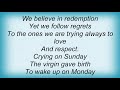 Joseph Arthur - Crying On Sunday Lyrics