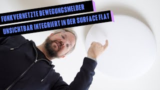 Funkvernetzte Bewegungsmelder versteckt in der Leuchte - Ledvance Surface Flat