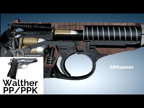3D Animation: How a Walther PP / PPK works (Blowback Pistol)