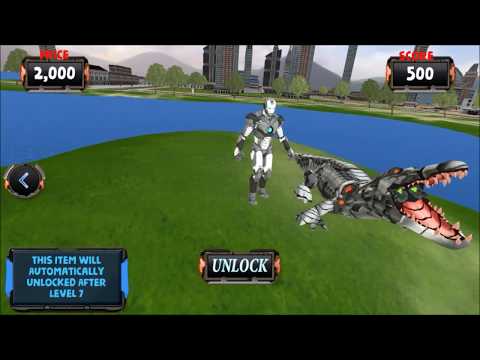 Multi Iron Crocodile Robot VS Futuristic Robots Video
