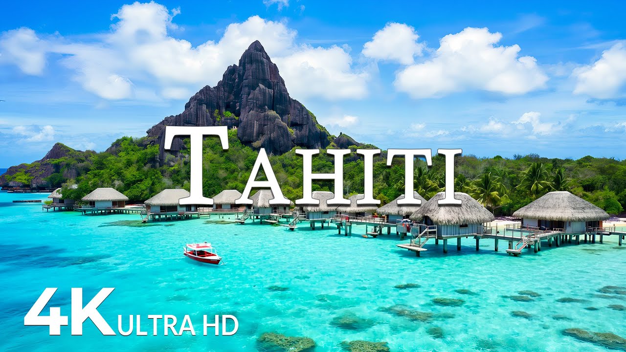 FLYING OVER TAHITI (4K UHD) – Soothing Music Along With Beautiful Nature Video - 4K Video UHD #5